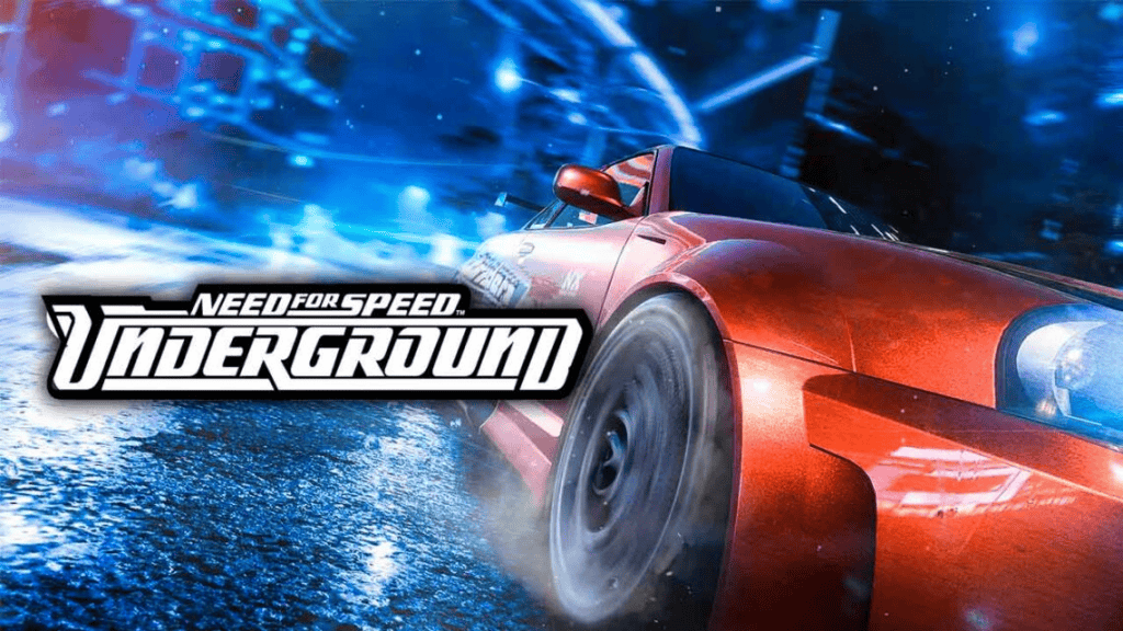 Image shows a red running car on the game cover: Need for Speed: Underground (2003)