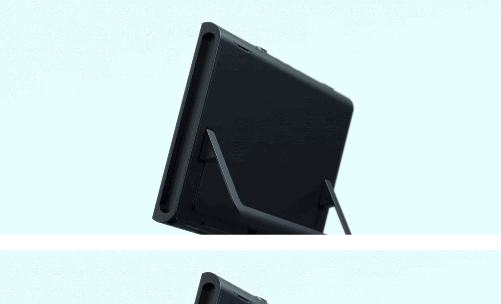 Nintendo Switch 2 rear showing portable mode support details