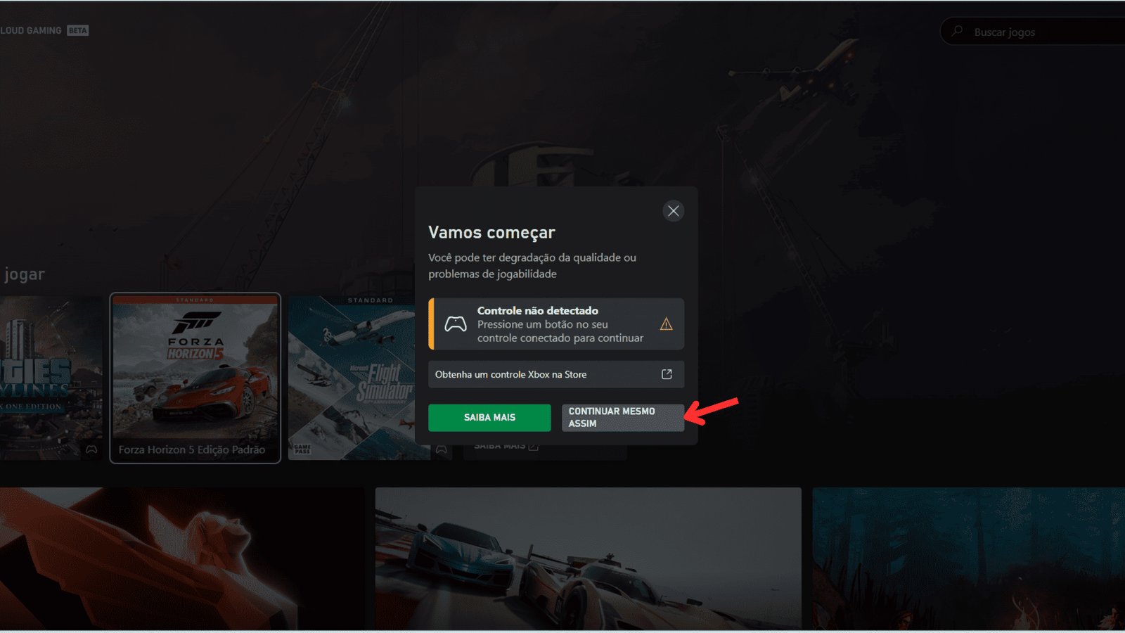 Confirm that your control is connected (image: reproduction/digital look)