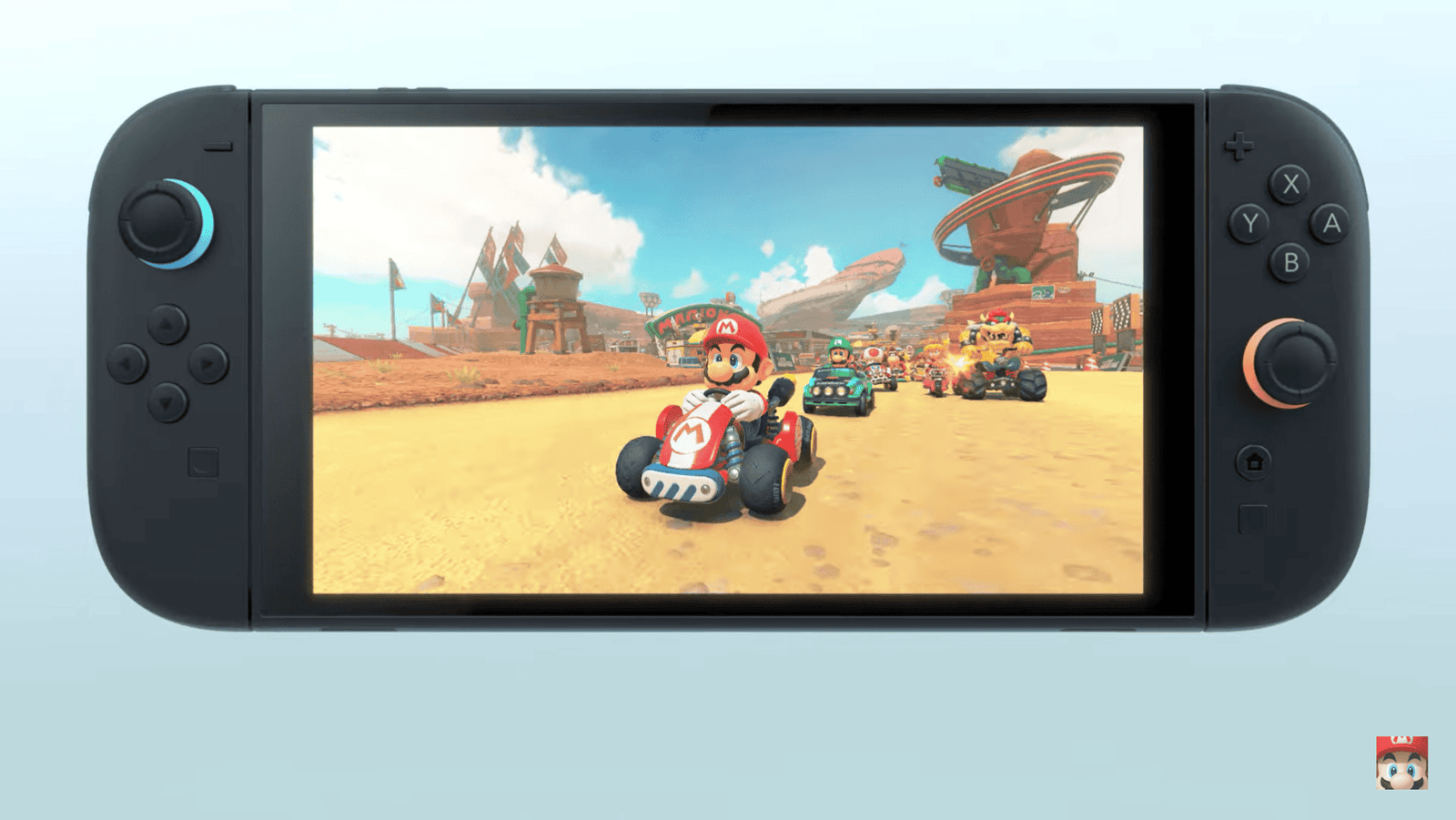 Image shows a print of Mario Kart's new game on the Nintendo Switch 2 console