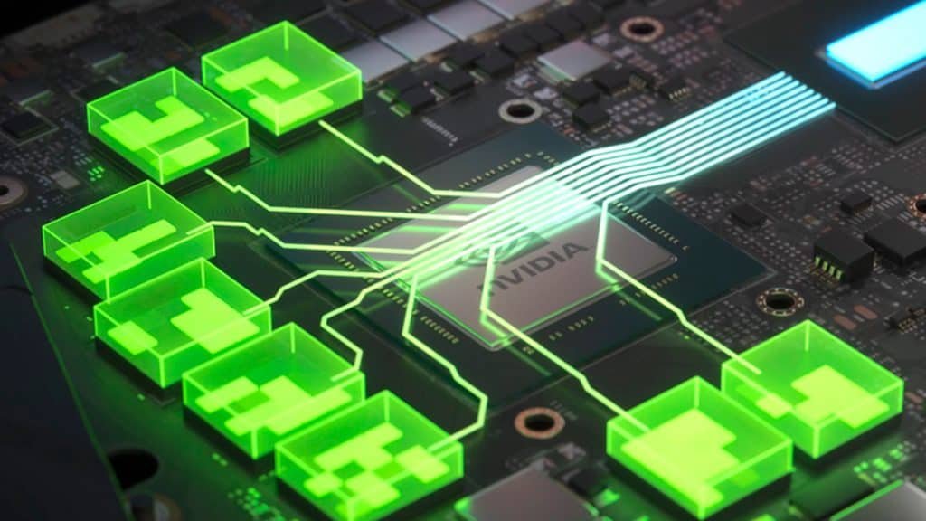 Digital GPU illustration from NVIDIA