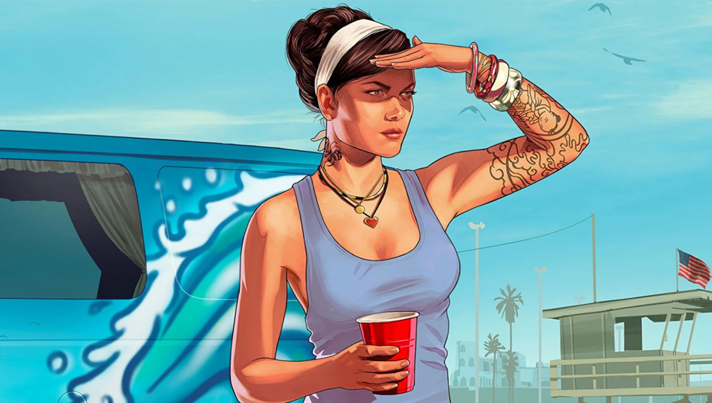 Protagonist of GTA 6 with his hand on his head