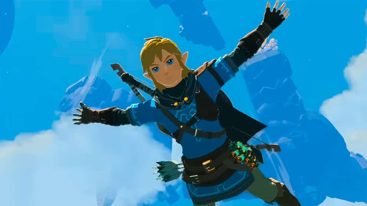Link in Free Fall in Novo Zelda