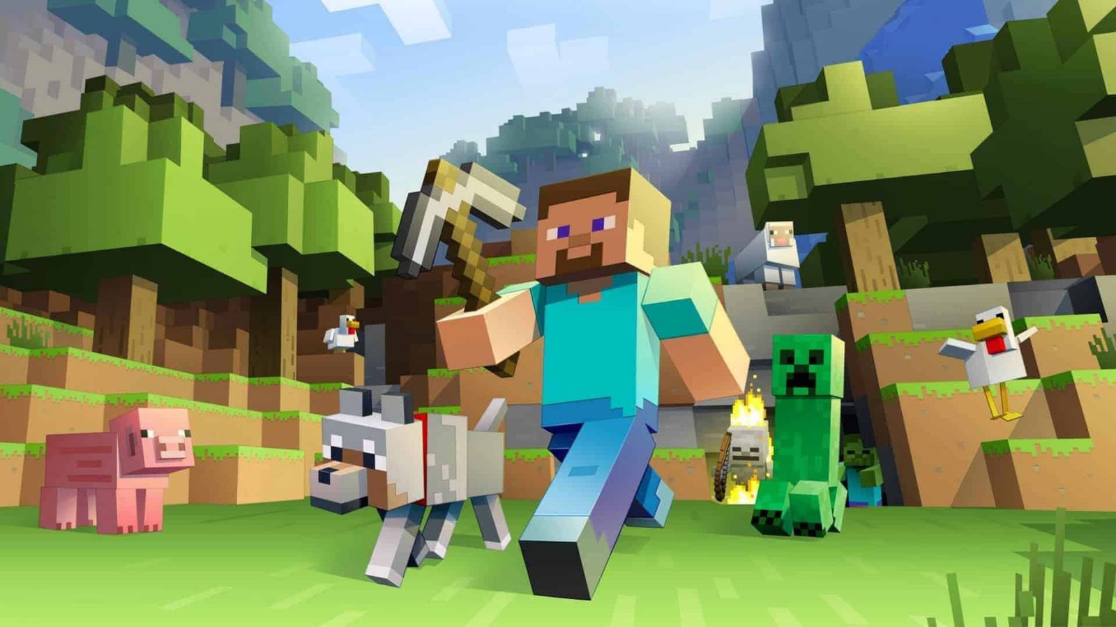 Minecraft game scene
