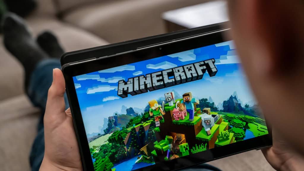 Playing Minecraft